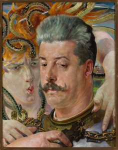 Porträtt av Tadeusz Błotnicki med en manet