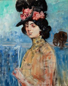 Porträtt av Zofia Atteslander av Jacek Malczewski