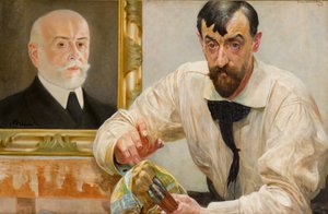 Porträtt av målaren Stanisław Dębicki av Jacek Malczewski