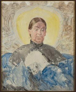 Porträtt av konstnärens syster - Bronisława av Jacek Malczewski