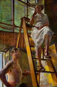 Satyr och en modell av Jacek Malczewski