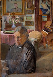 Konstnärens syster Helena i en interiör av Jacek Malczewski