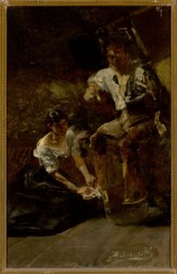Fottvagning (sibirisk scen) av Jacek Malczewski