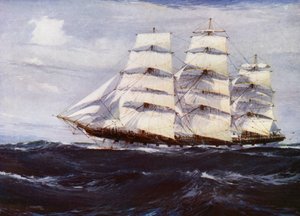Clipper Ships: Benvenue (färg litho)