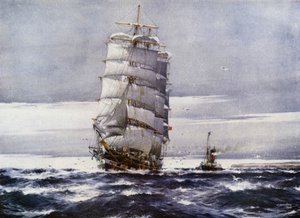 Clipper Ships: Carlisle Castle (färg litho)