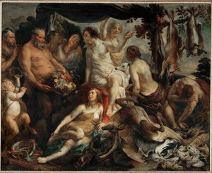 Le repos de Diane chasseresse - Diana vilar efter jakten ... av Jacob (studio of) Jordaens