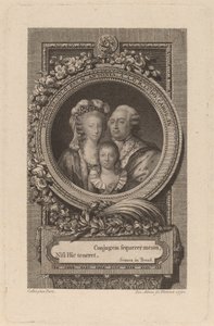 Louis XVI, Marie-Antoinette och Louis-Charles, 1793. av Jacob Adam