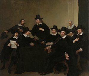 Regents Regents of the Nieuwe Zijds Institute for the Outdoor Relief of the Poor, Amsterdam, ca 1650 av Jacob Adriaensz. Backer