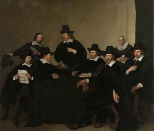 Regents of the Nieuwe Zijds Institute for the Outdoor Relief of the Poor, Amsterdam, ca 1650 (olja på duk)