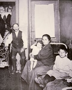 Invandrarfamilj, Lower East Side, New York City, ca 1910 (s/v foto)