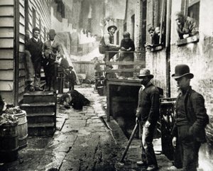Utsikt över Little Italy, Mulberry Street, New York, USA, ca 1890