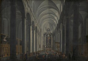 Interiör av jesuitkyrkan i Brygge av Jacob Balthasar Peeters