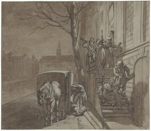 Vännerna lämnar Haazels hus