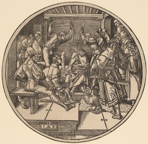 Kristus krönt med törnar av Jacob Cornelisz van Oostsanen
