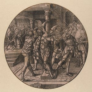 Kristi gissel The Round Passion (serietitel) av Jacob Cornelisz van Oostsanen