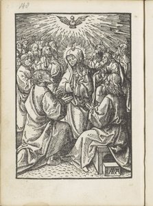 Den helige Andes utgjutelse The Little Passion (serietitel) av Jacob Cornelisz van Oostsanen