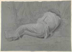 Man liggande under träd av Jacob Ernst Marcus (attributed to)