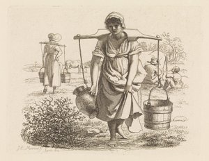 Två mjölkpigor Etudes gravées (serietitel) av Jacob Ernst Marcus