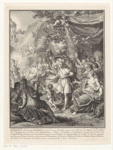 Allegorisk framställning med Telemachos och Minerva Titelsida för: François de Fénelon, Les avantures de Telemaque, 1734