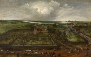 Byn vid Scheldt av Jacob Grimmer