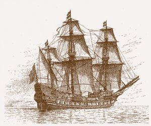 Swedish flagship Mars Makalös before the battle of Gotland-Öland, 30-31 May 1564, c. 1908 av Jacob Hagg