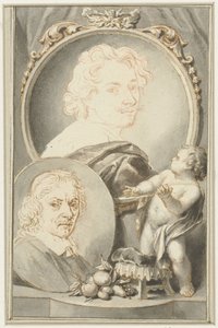 Porträtt av Anton van Dyck och Jacob de Bray