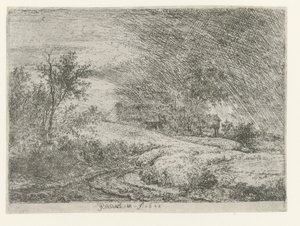 Landskap med en gård av Jacob van Ruisdael