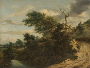 Sandig spår i sanddynerna Sandstig i sanddynerna av Jacob van Ruisdael