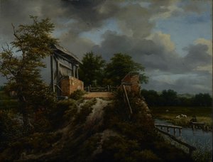 Bro med en sluss, 1648-9 av Jacob van Ruisdael