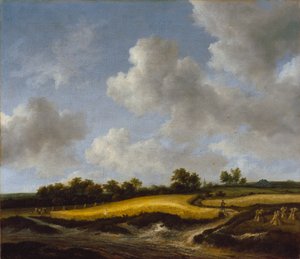 Landskap med ett vetefält, ca 1660