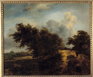 Busken Målning av Jacob Isaakszoon van Ruisdael (Ruysdael) (1628-1682) 1600-talet sön. 0,68 x 0,82 m av Jacob van Ruisdael