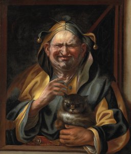 En gycklare med en katt av Jacob Jordaens