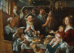 Som den gamla sjunger, så den unga pipan av Jacob Jordaens