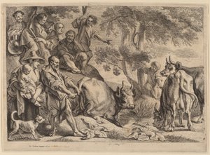 Cacus som rånar Herkules boskap av Jacob Jordaens