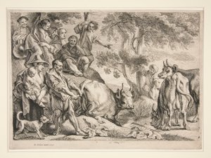 Cacus som rånar Herkules boskap av Jacob Jordaens