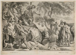 Cacus stjäl Herkules ko av Jacob Jordaens