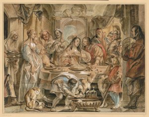 Kleopatras festmåltid av Jacob Jordaens