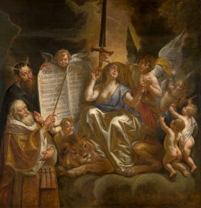 Mänsklig lag grundad på den gudomliga rättvisan av Jacob Jordaens