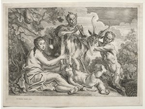 Jupiter fick näring av geten Almathea, 1652. av Jacob Jordaens