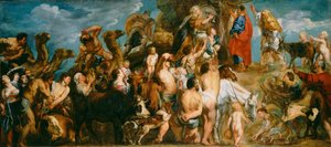 Moses slår vatten ur klippan av Jacob Jordaens