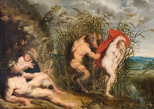 Pan och Syrinx. av Jacob Jordaens