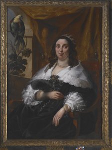 Porträtt av en dam (olja på duk) av Jacob Jordaens