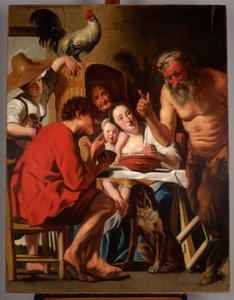 Satyr på besök hos bönderna av Jacob Jordaens