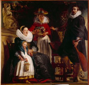 Konstnärens familjemålning av Jacob Jordaens (1593-1678) 1621 Sön. 1,81x1,87 m Madrid, Pradomuseet av Jacob Jordaens