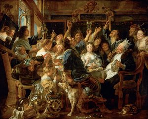 Bönkungens festmåltid av Jacob Jordaens