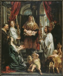 Presentationen i templet. av Jacob Jordaens