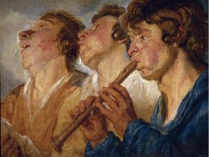 Tre Buskers av Jacob Jordaens