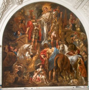 Fred mellan romarna och bataverna av Jacob Jordaens the elder