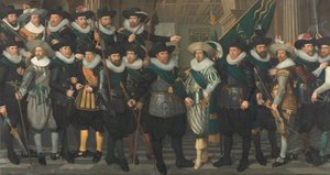 Civic Gardesmen av kompaniet av kapten Jacob Pieterszn Hooghkamer och löjtnant Pieter Jacobszn van Rijn av Jacob Lyon