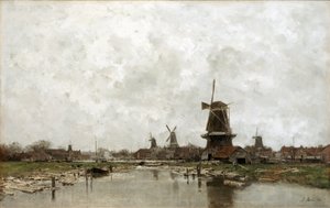 De fem väderkvarnarna av Jacob Maris